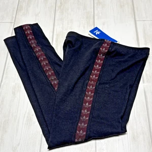 NWT Junior Girls adidas Trefoil Tape Leggings Black size Medium - Picture 1 of 6