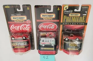 1998 Matchbox Premiere Coca-Cola Collection Jaguar El Camino 1967 VW Transporter - Picture 1 of 4