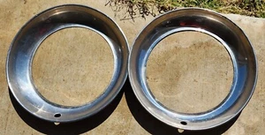 Two 1948 TO 1949 Buick Roadmaster hubcap Trim Beauty Rings - Picture 1 of 1