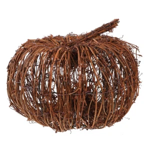 Pumpkin-shaped Rattan Ornament Decor for Table Thanksgiving Simulation - Picture 1 of 12