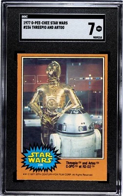 1977 O-Pee-Chee Star Wars #236 Threepio And Artoo SGC 7 NM C-3PO R2-D2 3 Higher! - Image 1 of 2