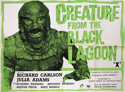 1954 The Creature From The Black Lagoon Movie Poster Print 🐸🎬🍿