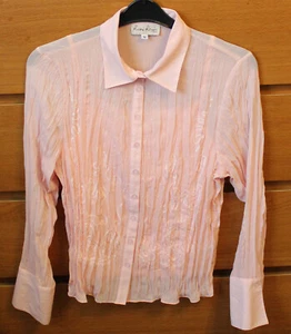 Ricki Renee 2 Piece Blouse & Camisole Set UK 12/14 - AUS 16-Pink-Coral-Stretchy - Bild 1 von 7