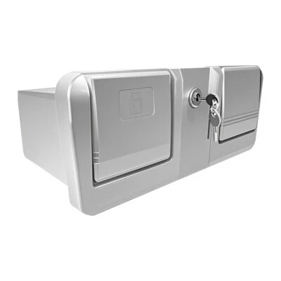 Guantera de plástico con bloqueo para camión RV Pactrade Marine Boat con dos porta bebidas Foto 1 de 4