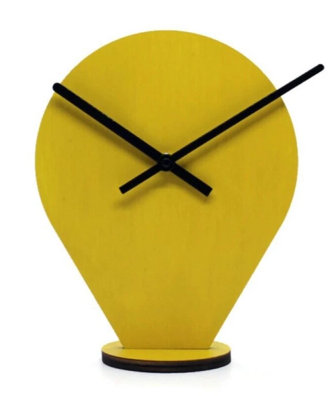 Reloj de escritorio y estante analógico silencioso de madera para sala de estar moderna - Diseño único Foto 1 de 4