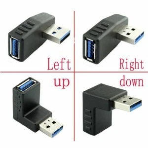 90 Degree USB 3.0 Male To Female Adapter Connector new NEW Extension Angle Z9Y9 - Picture 1 of 21