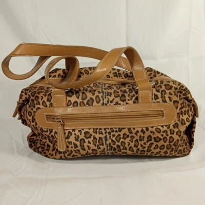 Nine West Cheetah Print Handbag Animal Print Excellent Leopard Purse Black Brown - Image 1 of 4