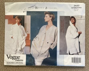 Vogue Designer Original Pattern #2620 BETTY JACKSON 3 Shirts Tunics Size 6-8-10 - Picture 1 of 16