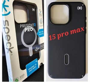 Speck Presidio2 Pro ClickLock MagSafe Case for iPhone 15 Pro Max 6.7" Black - Picture 1 of 2