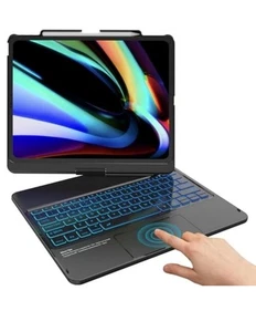 iPad Air 13 pollici custodia tastiera (M3 2025 / M2 2024), iPad Pro 12,9 (6°, nero - Foto 1 di 8