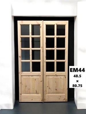 Puerta Doble Francesa (48,5x80,75) 8 Paneles Puerta Vidrio Estilo Europeo EM44 Foto 1 de 4