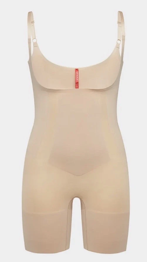 Body SPANXshape Invisible Busto Abierto Medio Muslo Champagne Desnudo Talla Grande-¡NUEVO SIN ETIQUETAS! Foto 1 de 4