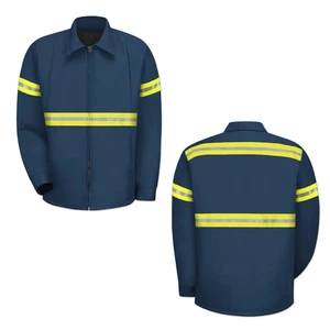 Mens Enhanced Visibility HiVis Work Jackets Perma Lined Panel Technician JT50 - Picture 1 of 27