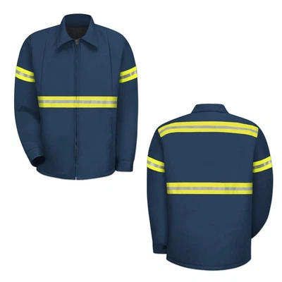 Mens Enhanced Visibility HiVis Work Jackets Perma Lined Panel Technician JT50 - Image 1 of 4