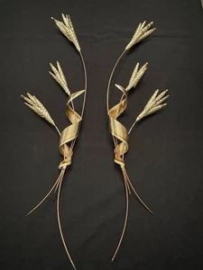 Juego de 2 colgantes de pared de latón y cobre para interiores de hogar trigo HOMCO 30" de colección - Imagen 1 de 15