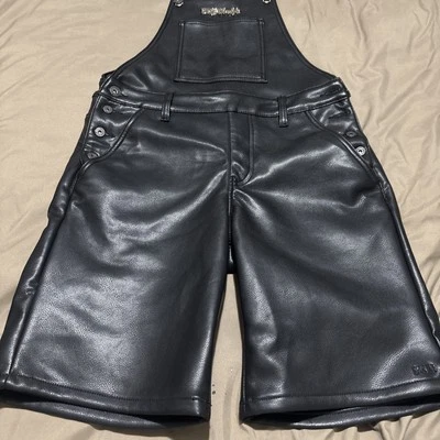 6thNBRHD Leather Shorts with Suspenders for Men Size S New - Image 1 of 4
