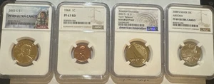 Four Modern Coins - PF67-69- American Innovations, Sacagawea, Proof Penny, Pf 25 - Picture 1 of 2