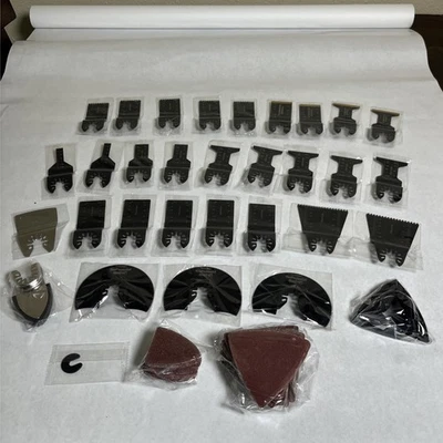 Paquete de 31 hojas de sierra oscilante multiherramienta titanio para metal madera plástico Kaermo Foto 1 de 4