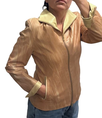 4 PIEZAS CHAQUETAS DE CUERO DE DISEÑO VERA PELLE KORS TAHARI TALLA M Foto 1 de 4