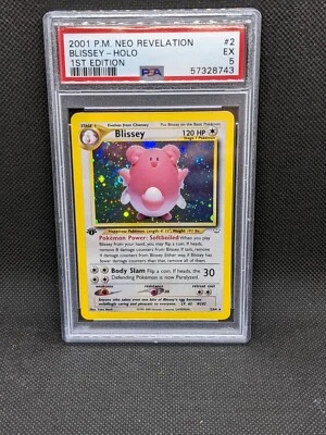 BLISSEY 2/64 1st Edition Neo Revelation Holo Rare Pokemon Card PSA 5 - Image 1 of 2