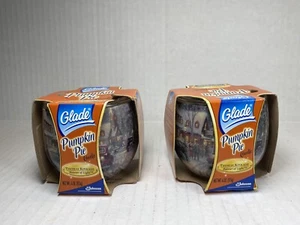 TWO Glade 4 oz. Candle Pumpkin Pie Thomas Kinkade SC Johnson 2005 - NEW! - Picture 1 of 5