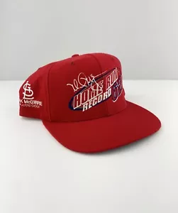 Vintage Mark McGwire Home Run Record 62 New Era Snapback Hat Cap. Made In USA - Picture 1 of 9