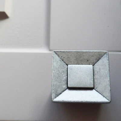 Metall-Möbelknopf Old-Silver Farbe Möbelknöpfe Knopfgriff Knöpfe Türgriffe - Bild 1 von 4