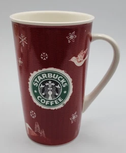 Taza Starbucks árbol copos de nieve ciervo paloma 16 oz. 2008 - Imagen 1 de 12