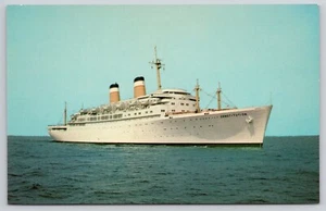 Tarjeta postal cromada sin publicar SS Constitution American Export Isbrandtsen Lines (C11) - Imagen 1 de 2