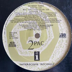 2PAC / TUPAC - SO MANY TEARS / IF I DIE TONIGHT (12") 1995!! RARE!! SHOCK G!! - Picture 1 of 2