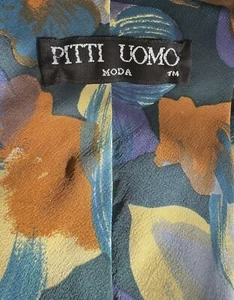 Pitti Uomo Moda Necktie 100% Silk Made in Italy Abstract floral tie - Picture 1 of 5