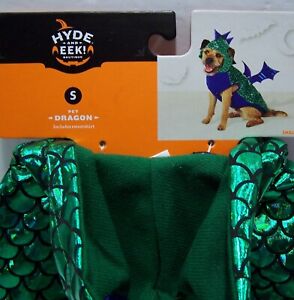 Hyde and Eek Pet Dragon Costume for Dogs or Cats GREEN/PURPLE Size Small ~ NWT