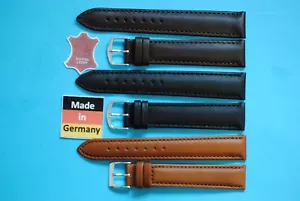 XL Uhrband 18 20mm schwarz braun von Eulit Made in Germany - Bild 1 von 3