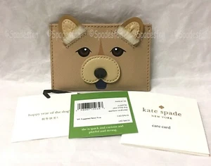 Kate Spade PWRU6136 Jahr des Hundes Applikation Kartenetui Etui Mini Geldbörse Neu mit Etikett - Bild 1 von 8