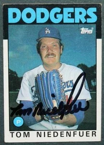 Los Angeles Dodgers Tom Niedenfuer Autographed signed 1986 Topps Baseball card - - Picture 1 of 1