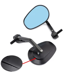 CNC Handlebar End Oval Side Mirror For BMW R nineT Scrambler Urban HP4 S1000R - Picture 1 of 9