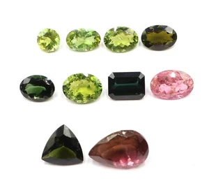 Natural Multi Tourmaline Stone Lot 15.15 Ct Tourmaline Cut October Birthstone - Picture 1 of 5