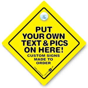 Custom Car Sign, Made to Order, Custom Baby on Board Sign, Personalised Car Sign - Picture 1 of 2