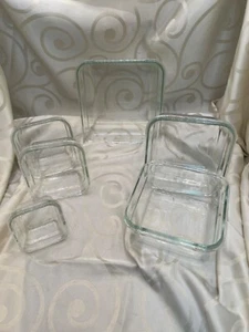 Glasslock Oven Safe food storage no lids, 6 pieces square - Picture 1 of 12