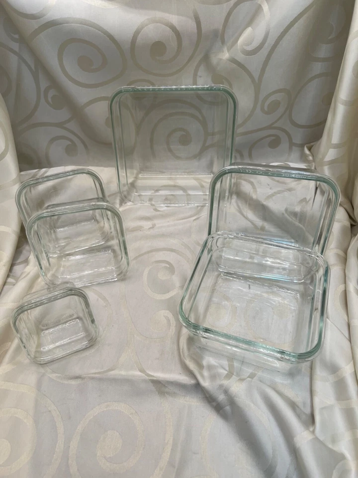 Glasslock Oven Safe food storage no lids, 6 pieces square - Image 1 of 4