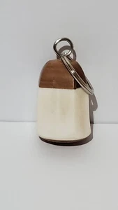 Handcurved Kenyan Camel Bone Keychain Cream Brown - Picture 1 of 9