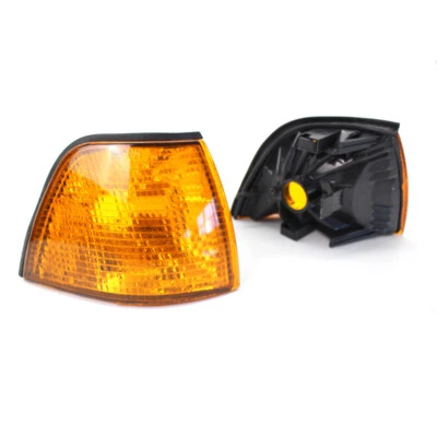 Pair LH+RH Corner Light Turn Lamp Amber For BMW 3 Series E36 4-Door 1991~1998 ST - Image 1 of 4