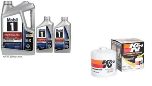 Mobil1 5W20 Full Syn. H/M Engine Oil - 7 Quarts w/K&N HP-2010 Engine Oil Filter - Picture 1 of 1