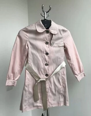 Chaqueta gabardina rosa Burberry para niñas talla 10Y Foto 1 de 4
