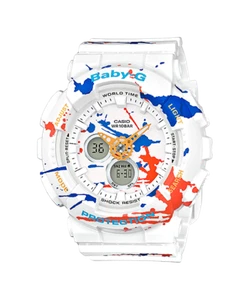 Reloj Casio Baby-G Splatter Patrón Arte Callejero Damas BA-120SPL-7A - Imagen 1 de 3