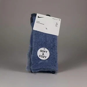 Nike Extra Cushioned Crew Socks 3 Pairs Kids 10C-3Y Blue Soft And Cozy NWT - Picture 1 of 1
