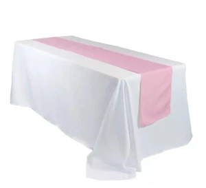 Runner da Tavolo Panno Poliestere Premium Alta Qualità Malva Rosa 24”x 172” Festa - Foto 1 di 5