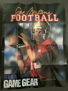 Joe Montana Football / Gear Is Packed SEGA Game Gear Insert Poster Only - Picture 1 of 8