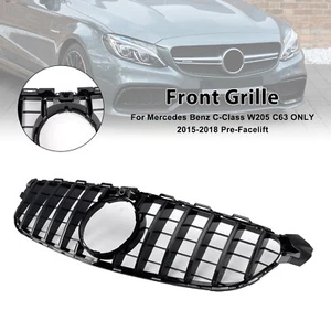 Front Bumper Grill Grille Fit Mercedes Benz W205 C63 2015-2018 Pre-Facelift S12 - Picture 1 of 11