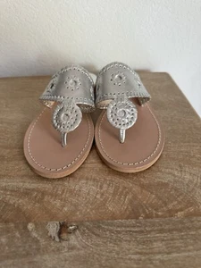 Jack Rogers Jack Jelly Sandals Silver Size 6.5 Wide - Picture 1 of 6